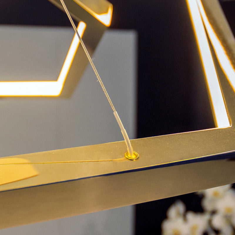 Arisha minimalistisk geometrisk metalpendel, guld, gør-det-selv
