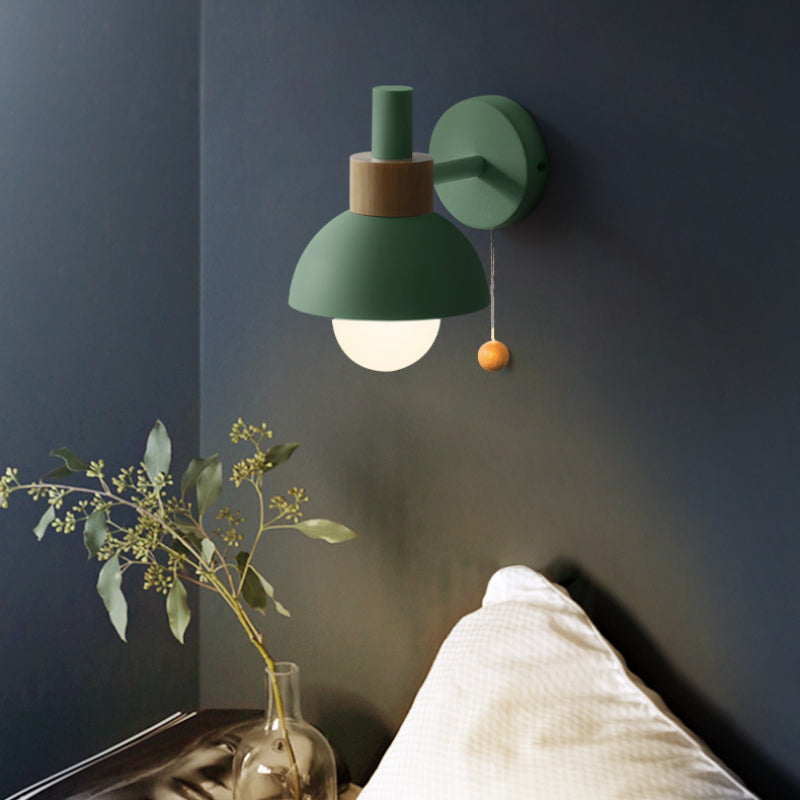 Valentina Modern LED Wall Lamp Metal Glass Bedroom White/Yellow/Pink/Green