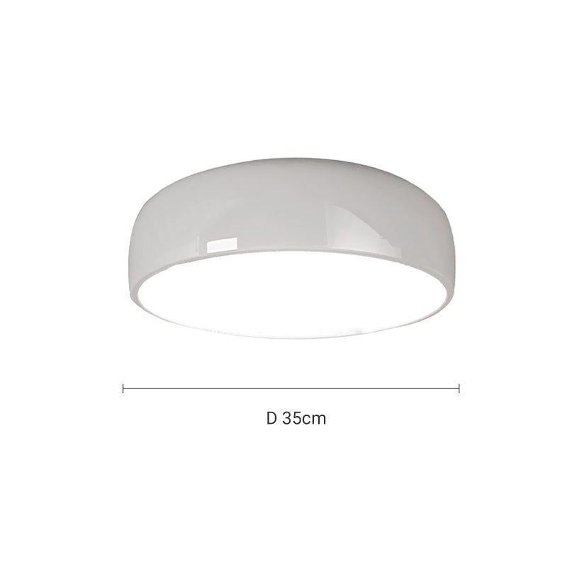 Arisha Modern Dish Shaped Metal Ceiling Light, Black/White