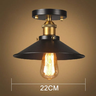 Alessio Taklampa Industrial Cone i Metall, Svart