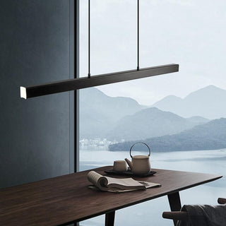Edge Modern Design Linjär Metall LED Pendellampa Matsal