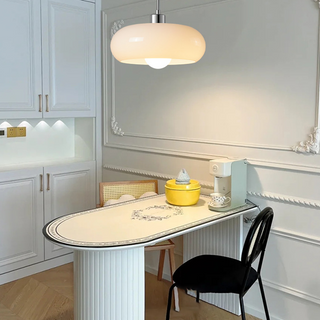 Hailie Vintage Brödform Glas LED Pendellampa Vardagsrum