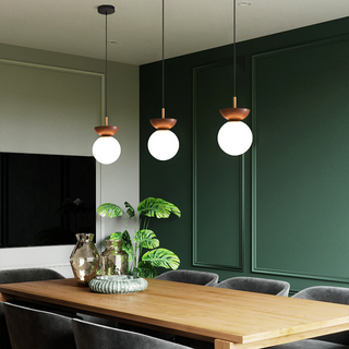 Valentina Nordisk Japansk Glob LED Plafond/Pendellampor Metall Glas Sovrum Ljusbrunt trä