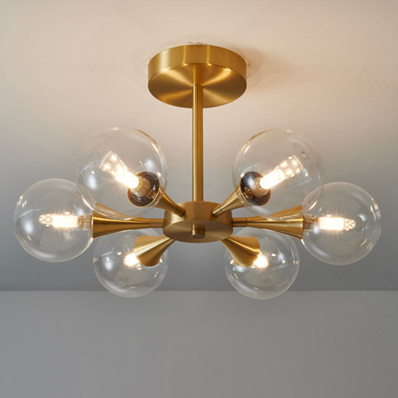 Valentina modern plafond i glas med bubbeleffekt
