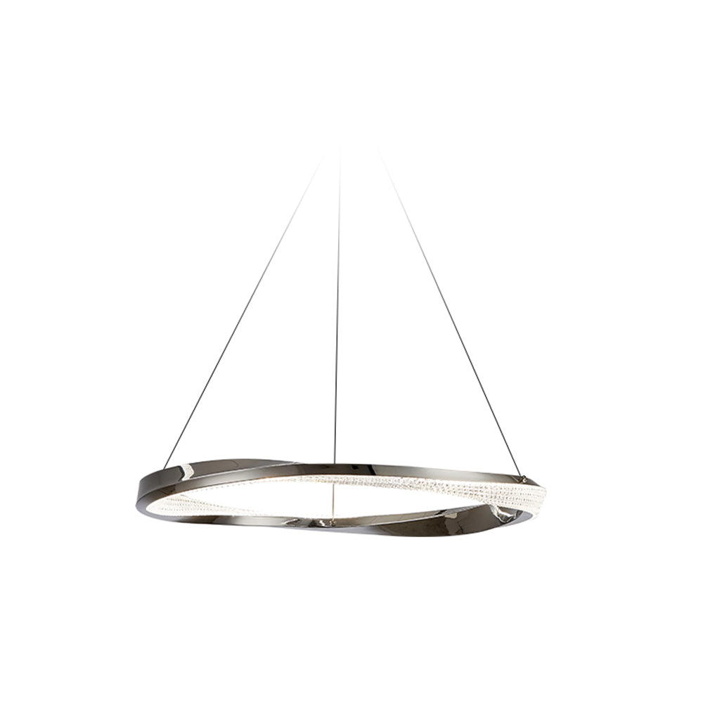 Arisha minimalistisk ringformad spiralpendellampa, guld