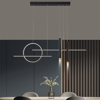 Madina Modern Pendellampa Svart/Guld LED Design Vardagsrum