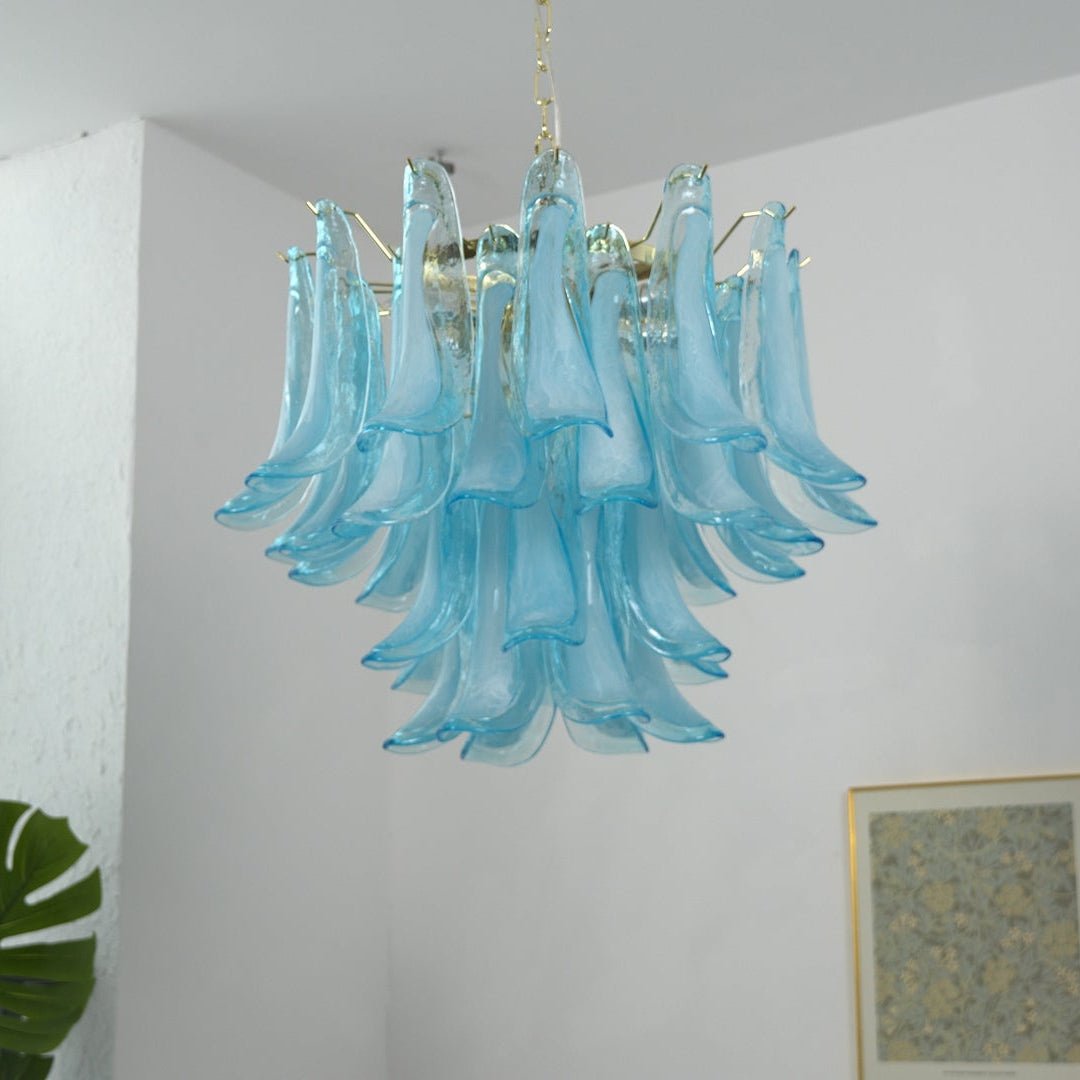 Candeeiro de teto em vidro Elio Azure Drift