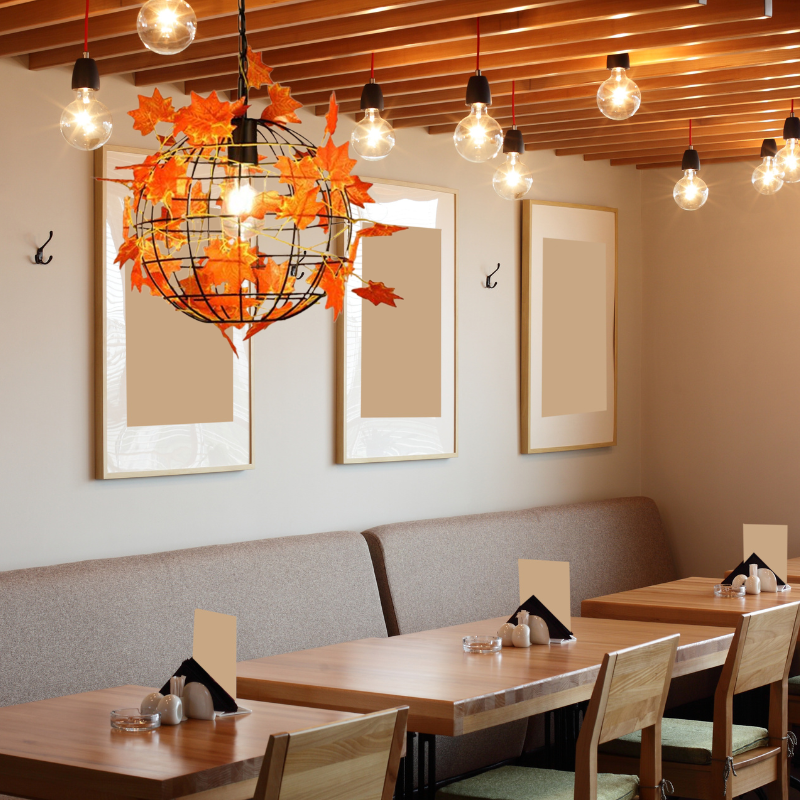 Ritta rustik art deco-globe-pendellampe med plante- og vinrankemotiv