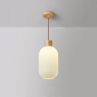 Ozawa Modern Vit Pendellampa Glas LED Trä Vardagsrum/Matsal