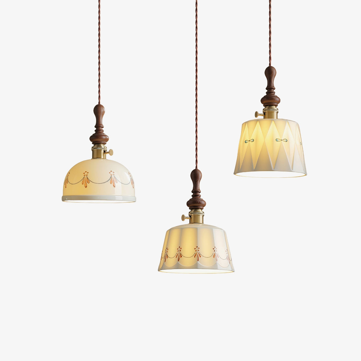 Candeeiro suspenso vintage Ceraeyre em cerâmica