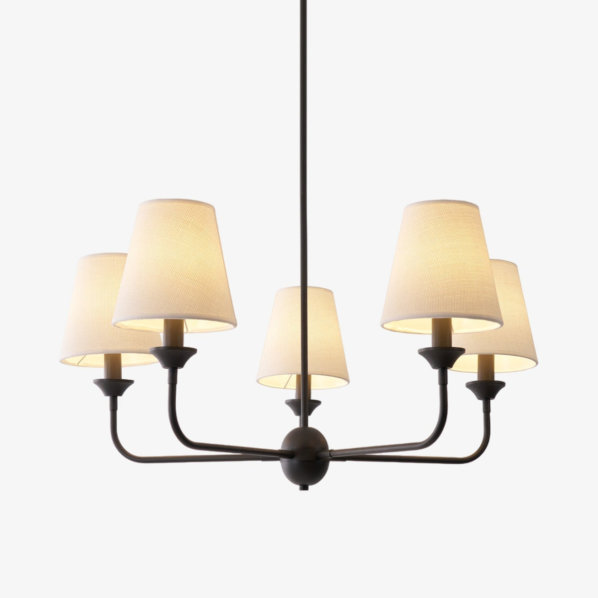 Candeeiro suspenso Zesorel vintage industrial em tecido