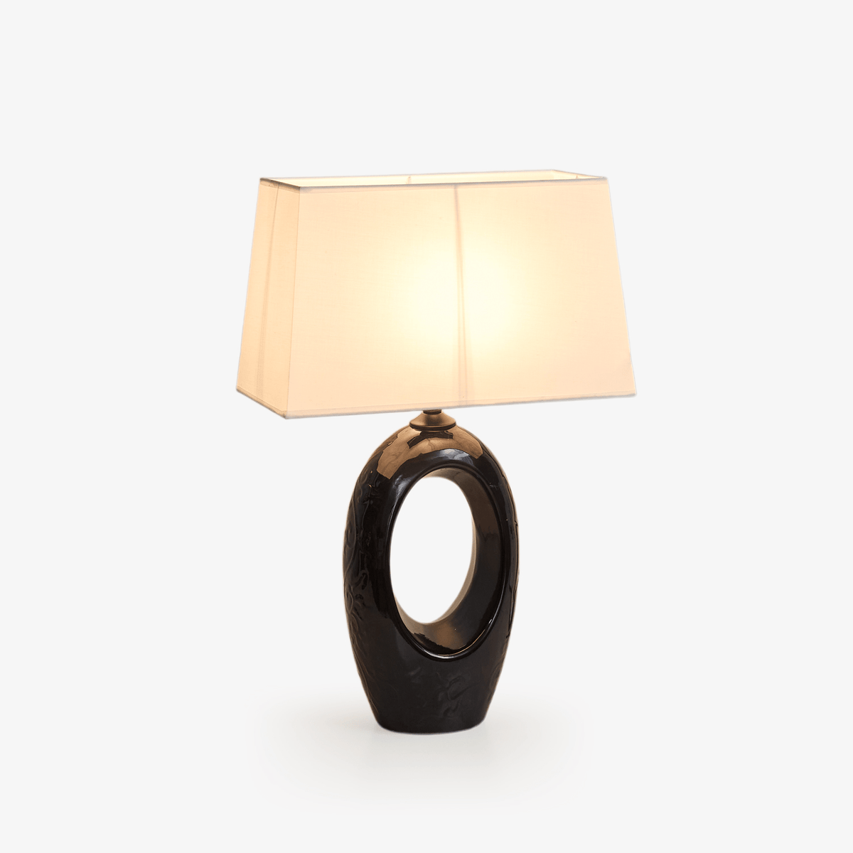 Vesperon oval keramisk bordlampe