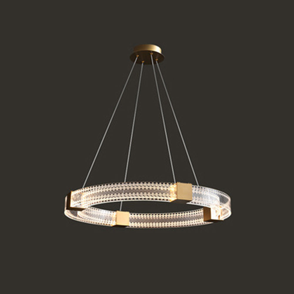 Arisha modern rund/oval pendellampa i metall, guld