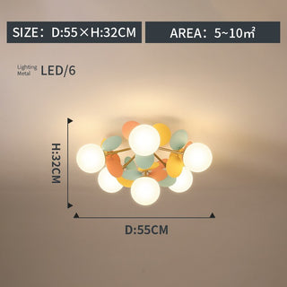 Jevon Ljuskrona Köksö Glas Klot LED Sovrum/Vardagsrum