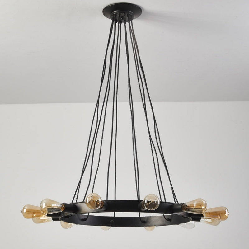 Silva vintage LED-krona i brun metall för vardagsrum/bar