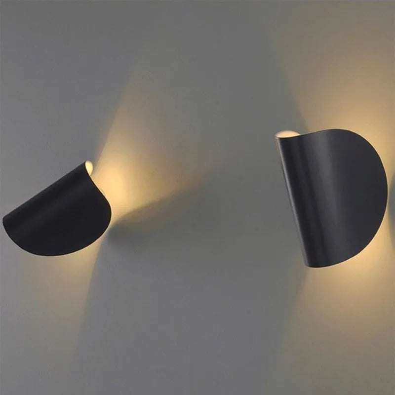Kio LED-væglampe til læsning, 360° drejelig, til soveværelse og stue