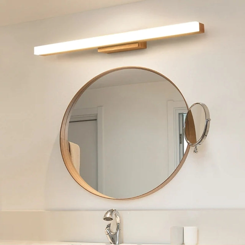 Arisha modern minimalistisk linjär vägglampa i trä, trä/valnöt