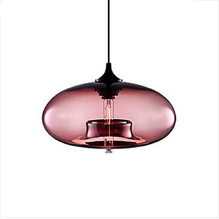 Hailie Modern Brödformad Glas LED Pendellampa Sovrum Matsal