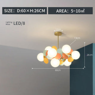 Jevon Ljuskrona Köksö Glas Klot LED Sovrum/Vardagsrum