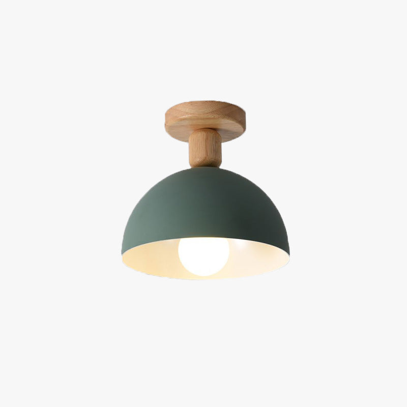 Muto Modern LED Wood Dome Ceiling Light