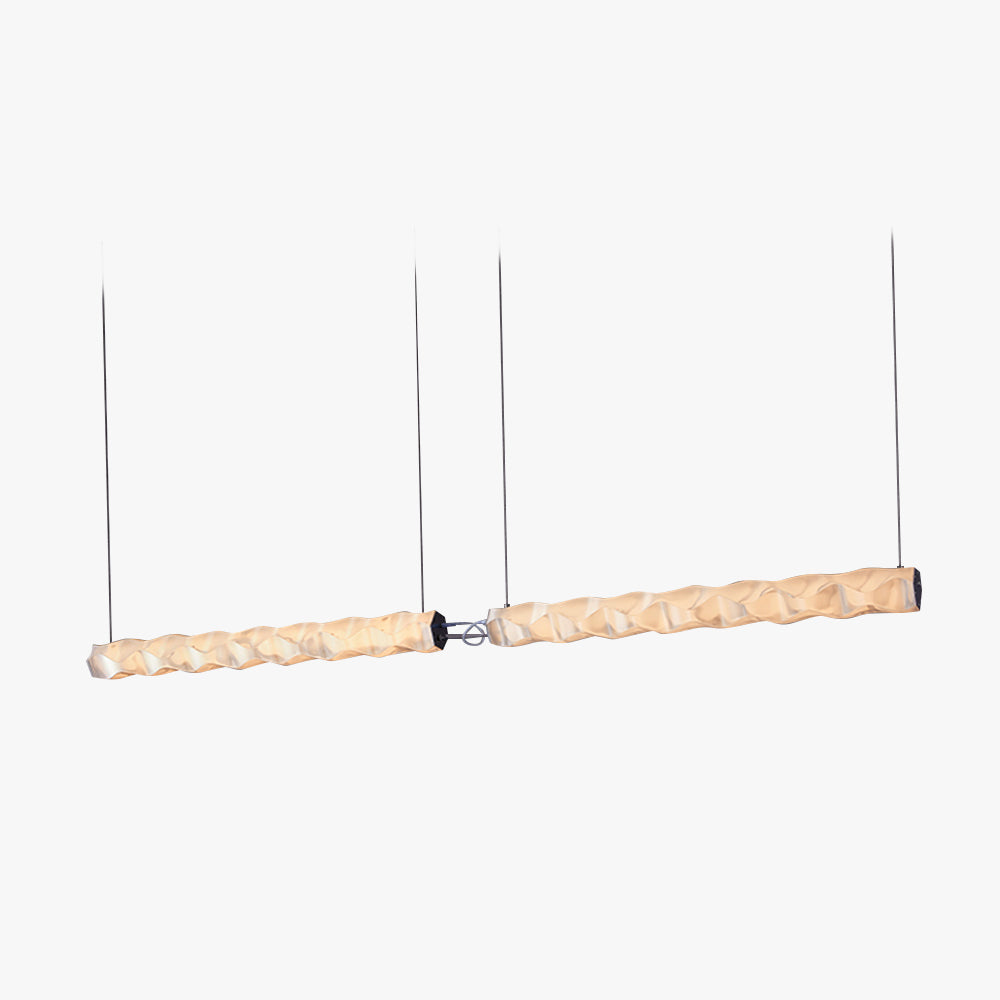 Arisha modern designad listpendellampa med veckad skärm, matsal