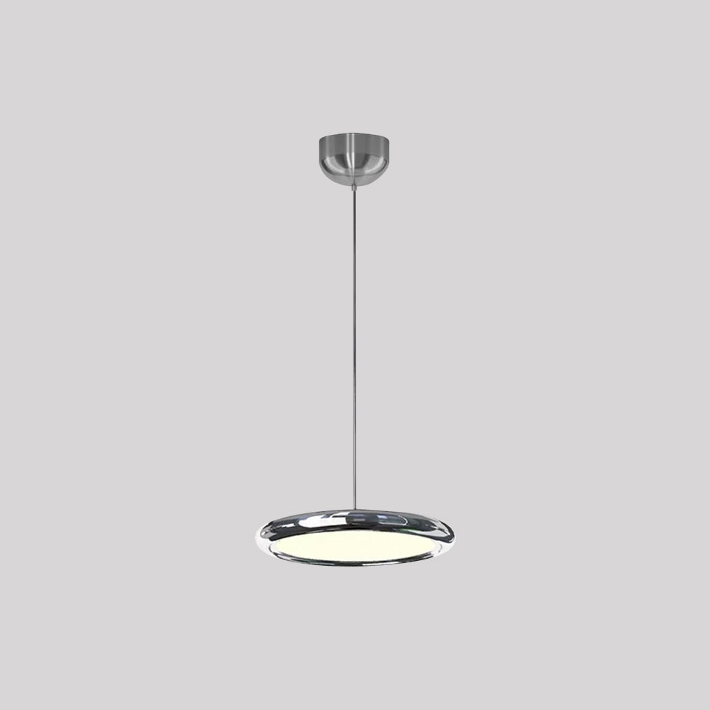 Arisha minimalistisk cirkelformet pendellampe i metal, sølv/guld/rosa guld