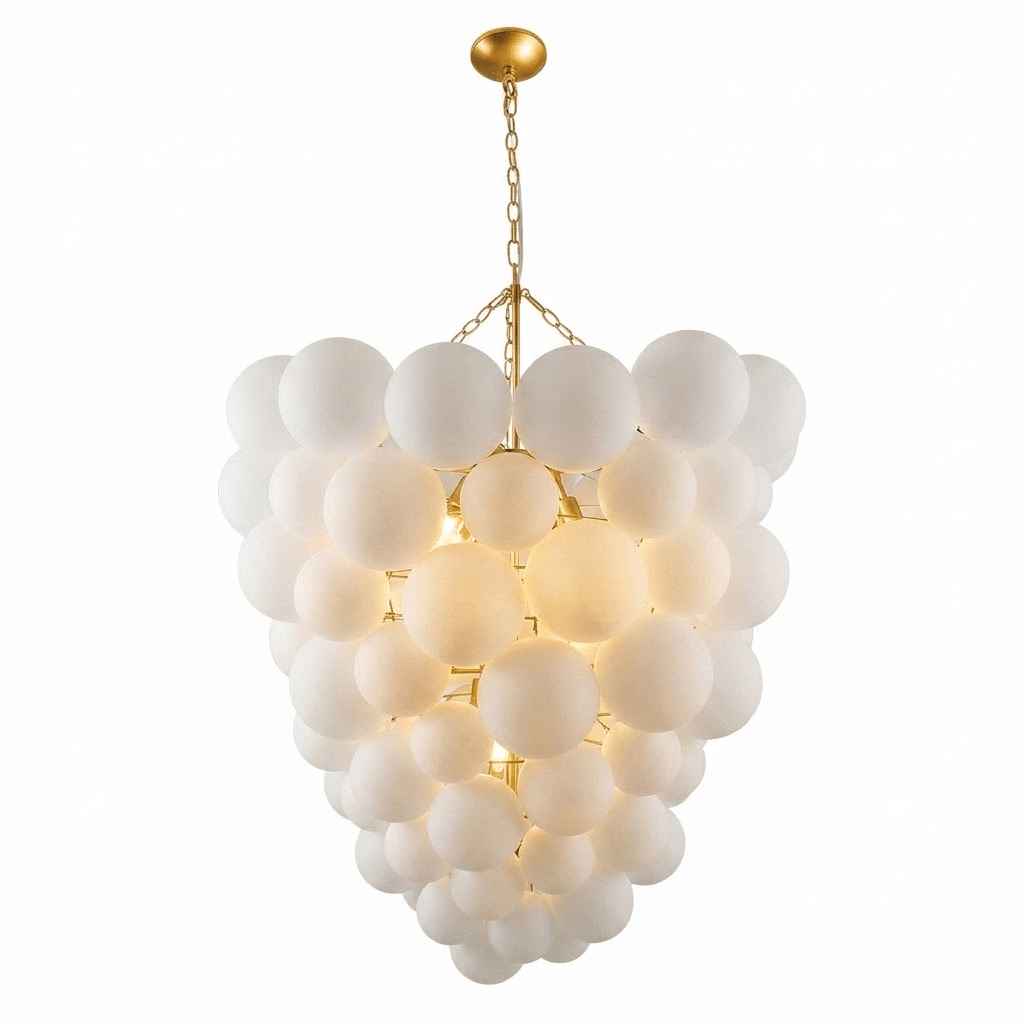 Lustre Velly com bolhas de bolas de vidro
