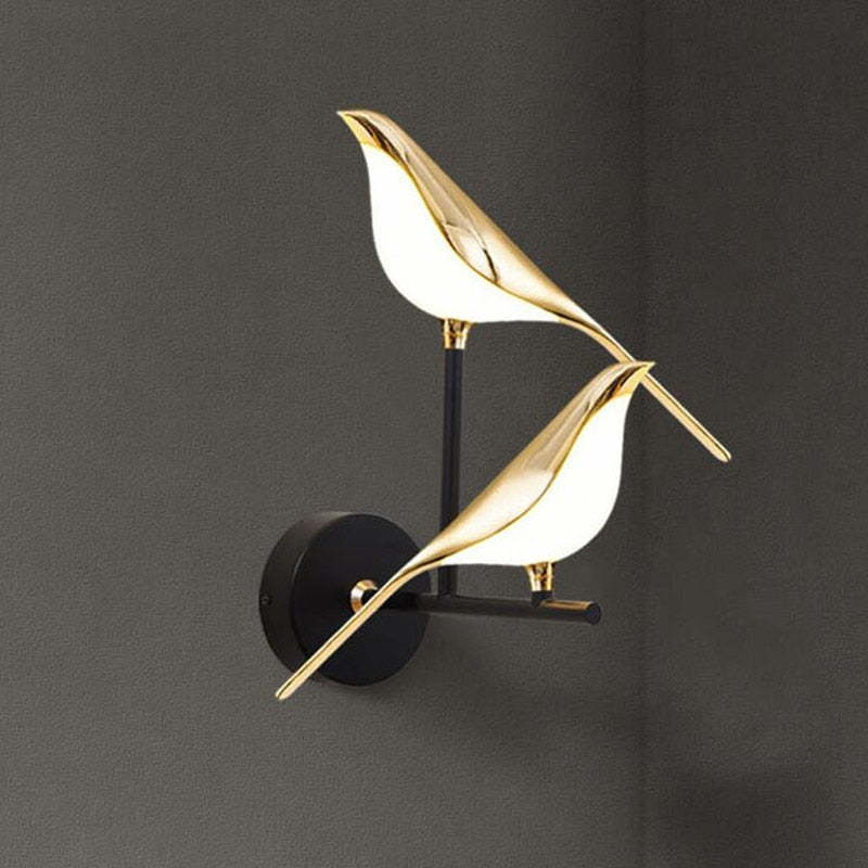 Arisha minimalistisk vägglampa i metall med skata, sovrum
