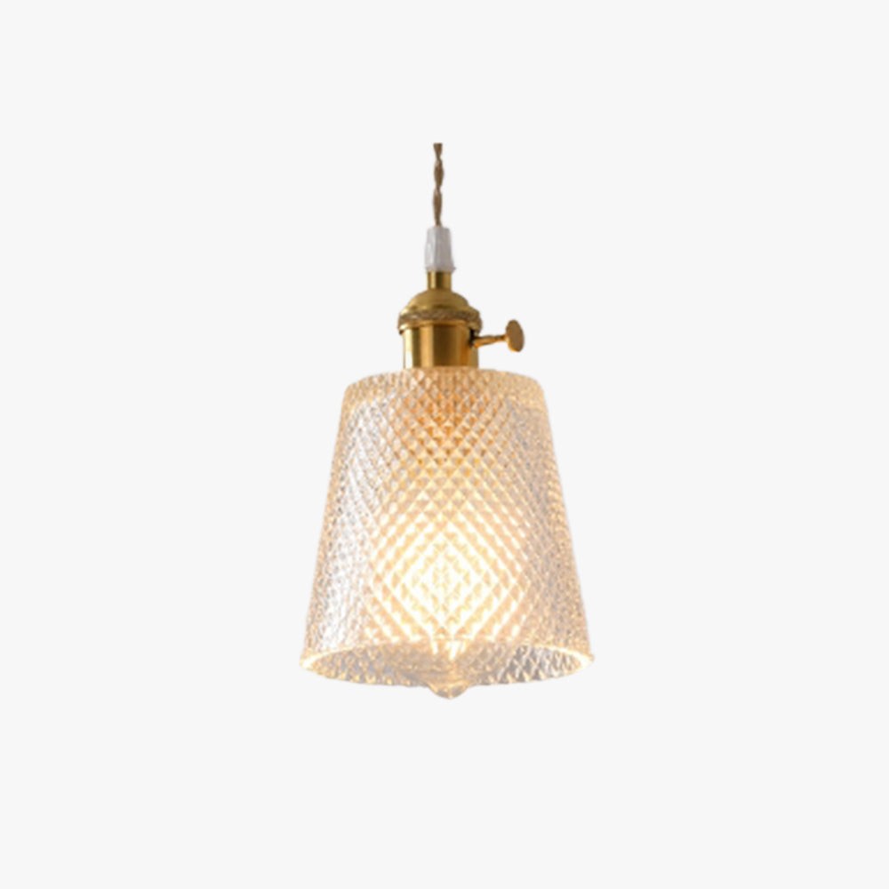 Valentina art deco -tyylinen puhallettu messinki- ja lasiriippuvalaisin, 7 tyyliä