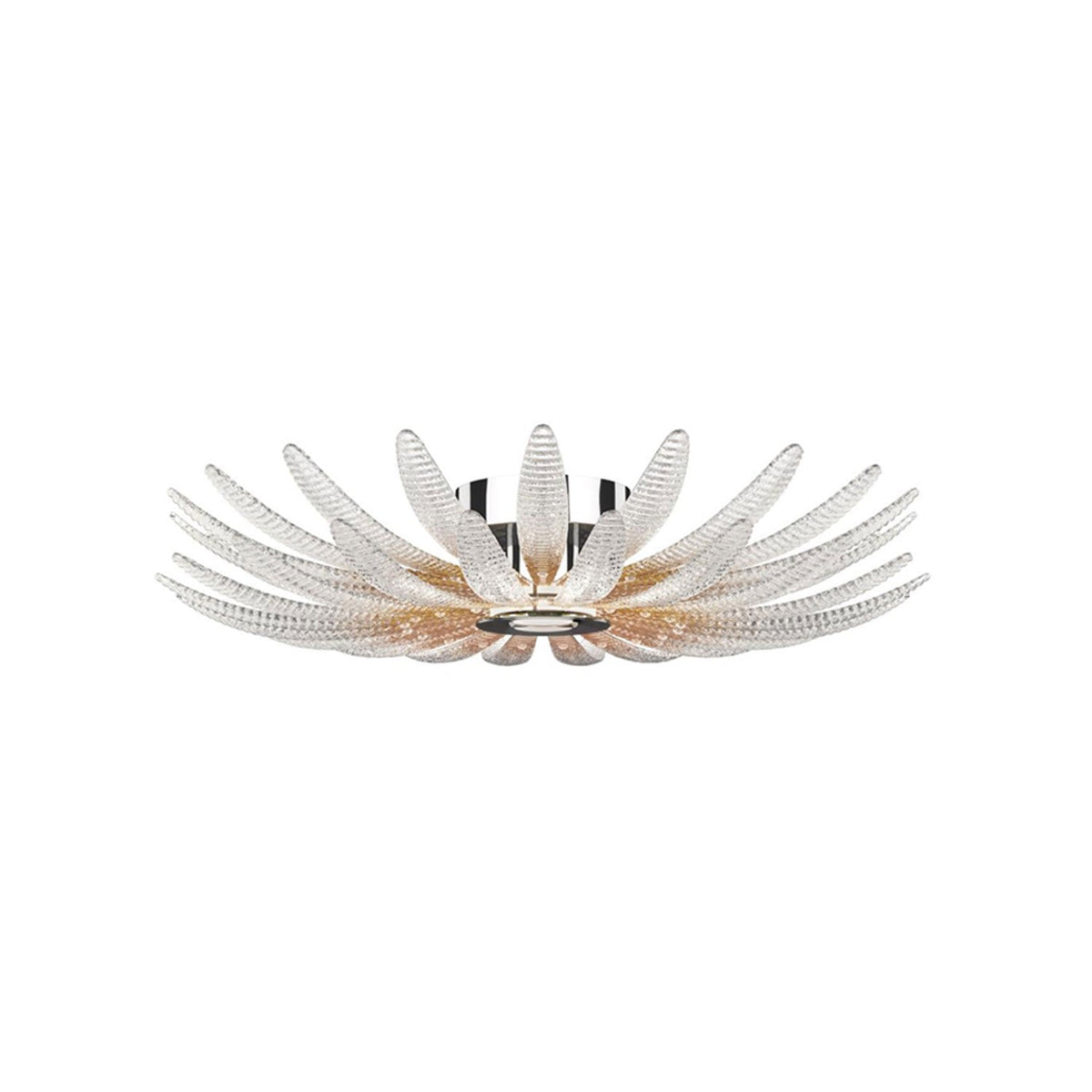 Ignatius-loftlampe med glaskronblade