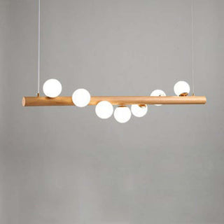 Valentina Modern Design Trä Glas LED Pendellampa Vardagsrum Matsal