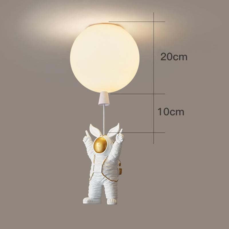 Aria Astronaut Balloon Flush Mount Ceiling Light, L 20/25/30/35cm