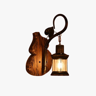Austin Vägglampa Gurkor/Ljus Vintage Trä/Metall Sovrum/Vardagsrum