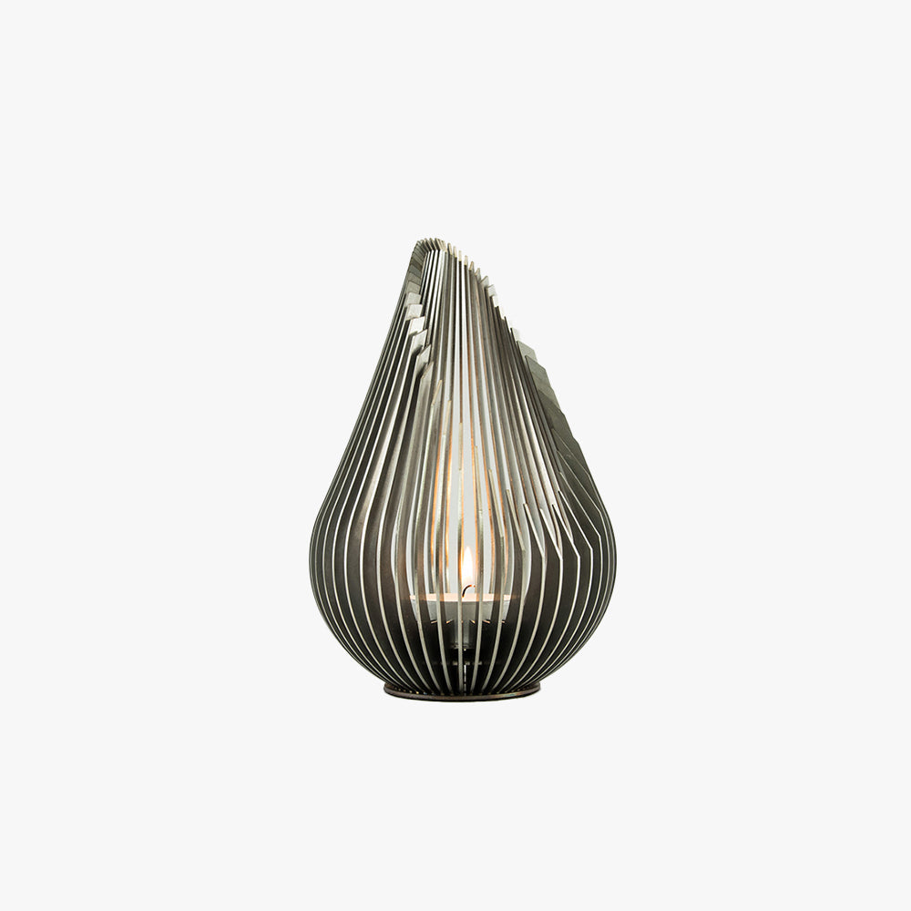 Ray Design Waterdrop Shaped Outdoor Floor Lamp, Black/Silver