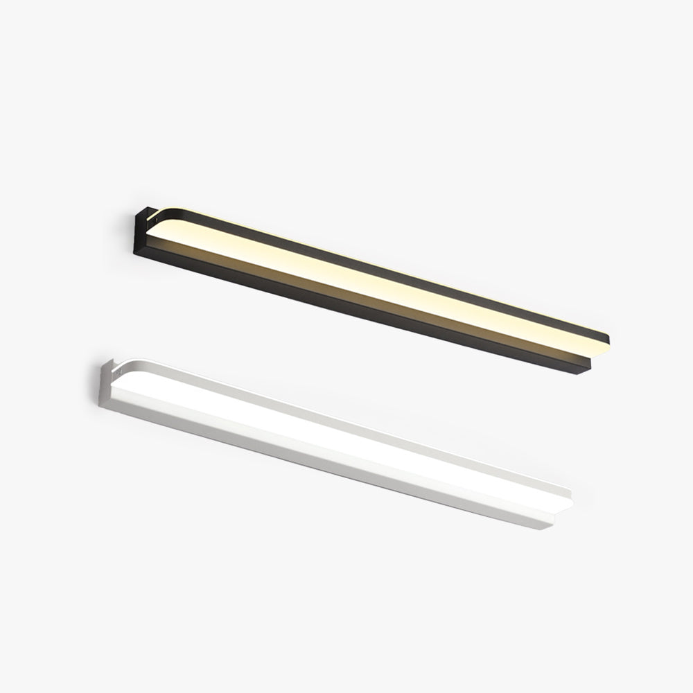 Arisha modern rektangulär vägglampa med spegel, svart/vit/krom/guld, badrum