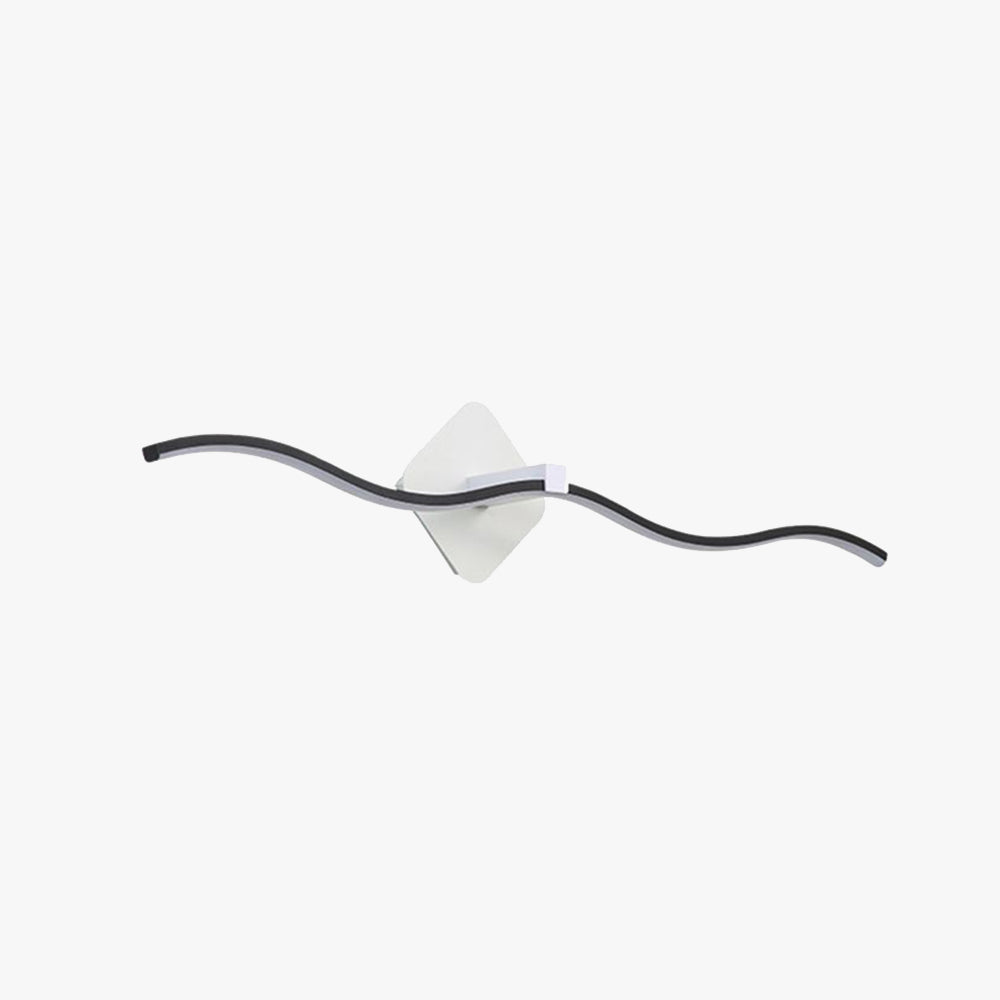 Arisha minimalistinen aaltomainen lineaarinen metalliseinävalaisin, musta/valkoinen