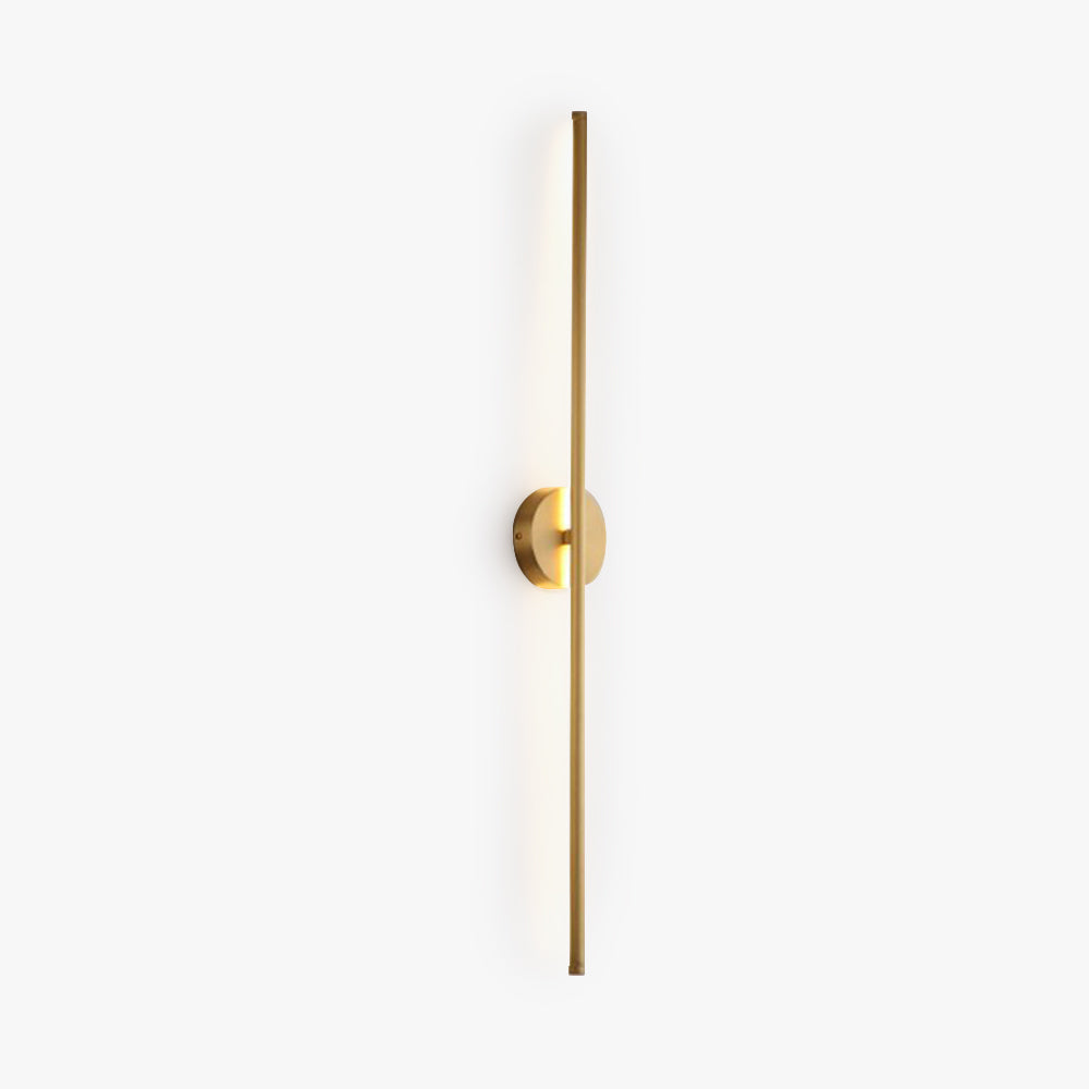 Candeeiro de parede Dorina, moderno, linear e com gel de sílica dourado