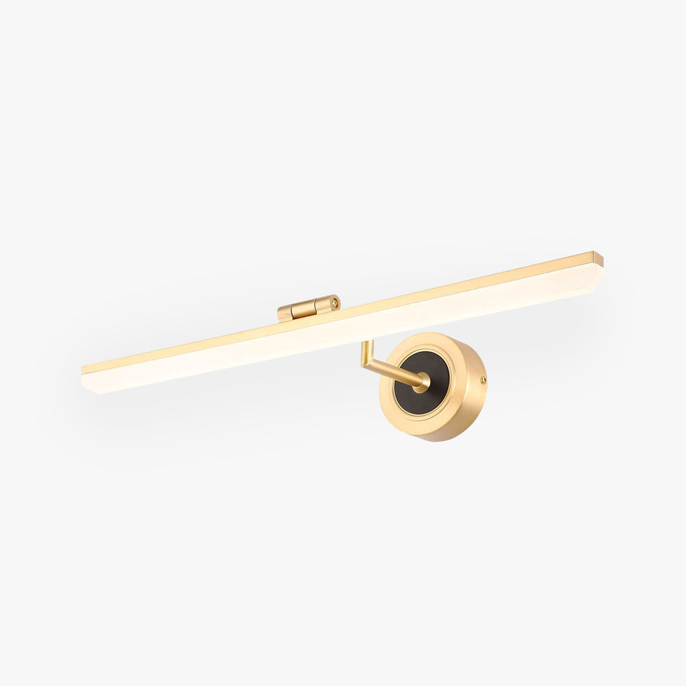 Arisha vintage lineær metal-/væglampe, sort/guld