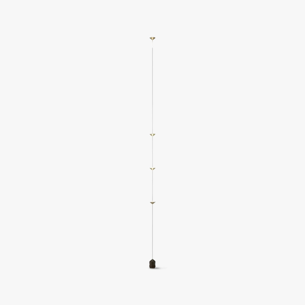 Arisha-täyspitkä minimalistinen linjakas lattiavalaisin, 3 lamppua