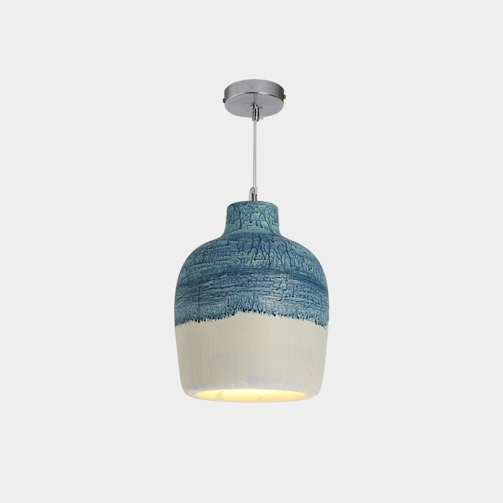 Avi Wabi Sabi Jar Shaped Resin Pendant Light, 4 Color