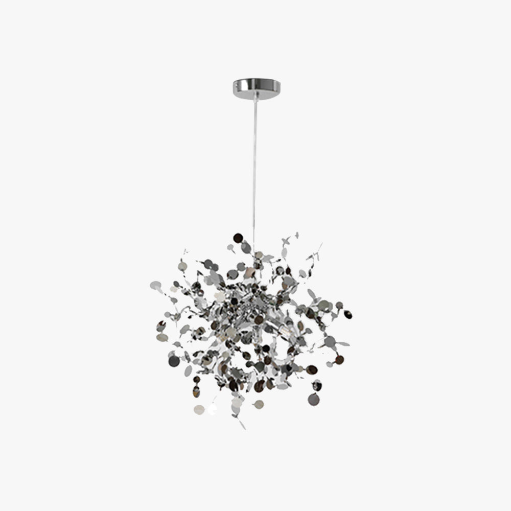 Olivia konstnärlig elegant klusterpendellampa med fyrverkeridesign, rostfritt stål