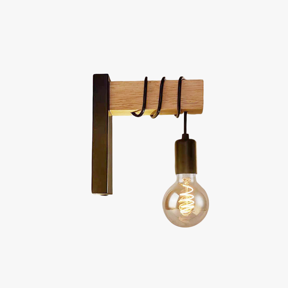 Silva Wall Lamp Bulb Industrial, Metal, Black/White, Living Room