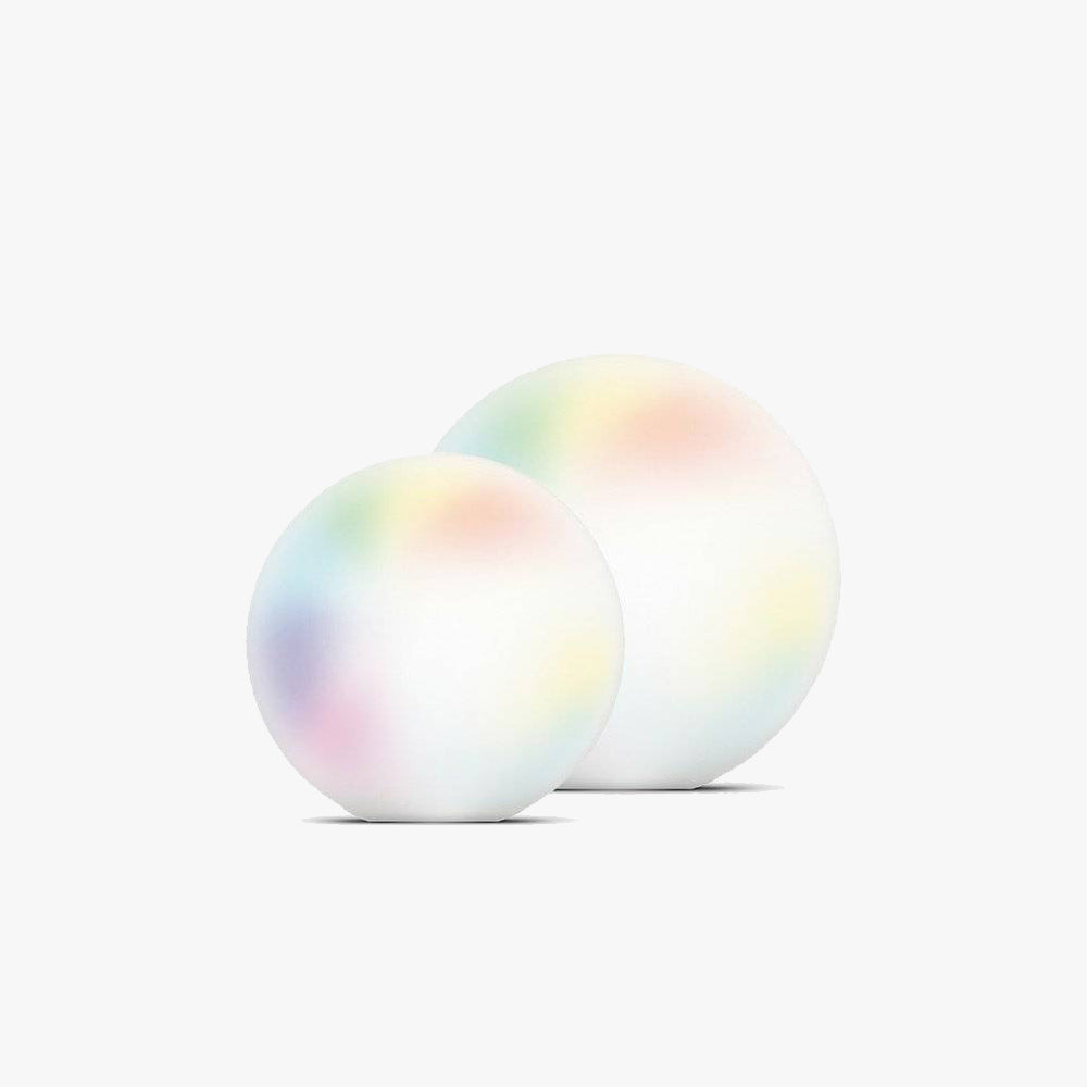 Ray minimalistisk klotformad LED-utomhusbelysning, harts, vit