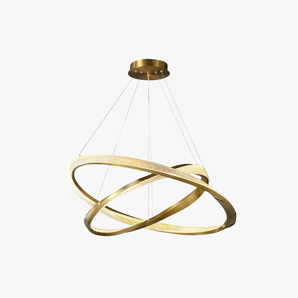 Arisha minimalistisk ringformad spiralpendellampa, guld