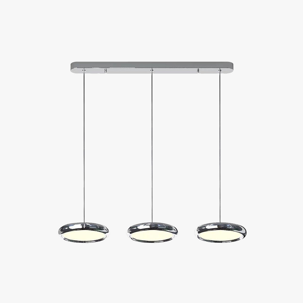 Arisha minimalistisk cirkelformet pendellampe i metal, sølv/guld/rosa guld