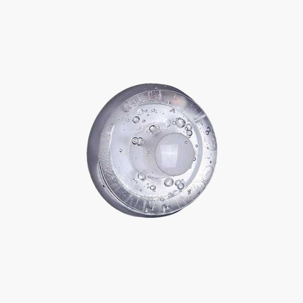 Ray vandtæt halvcirkelformet udendørs væglampe i glas, transparent