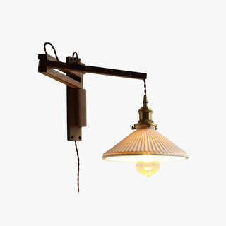 Ozawa Vintage Design Trä/Metall LED Vägglampa Vardagsrum Sovrum