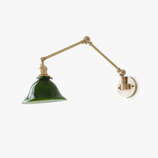 Brady Retro Design Vägglampa Inomhus Metall/Glas Grön/Vit Sovrum