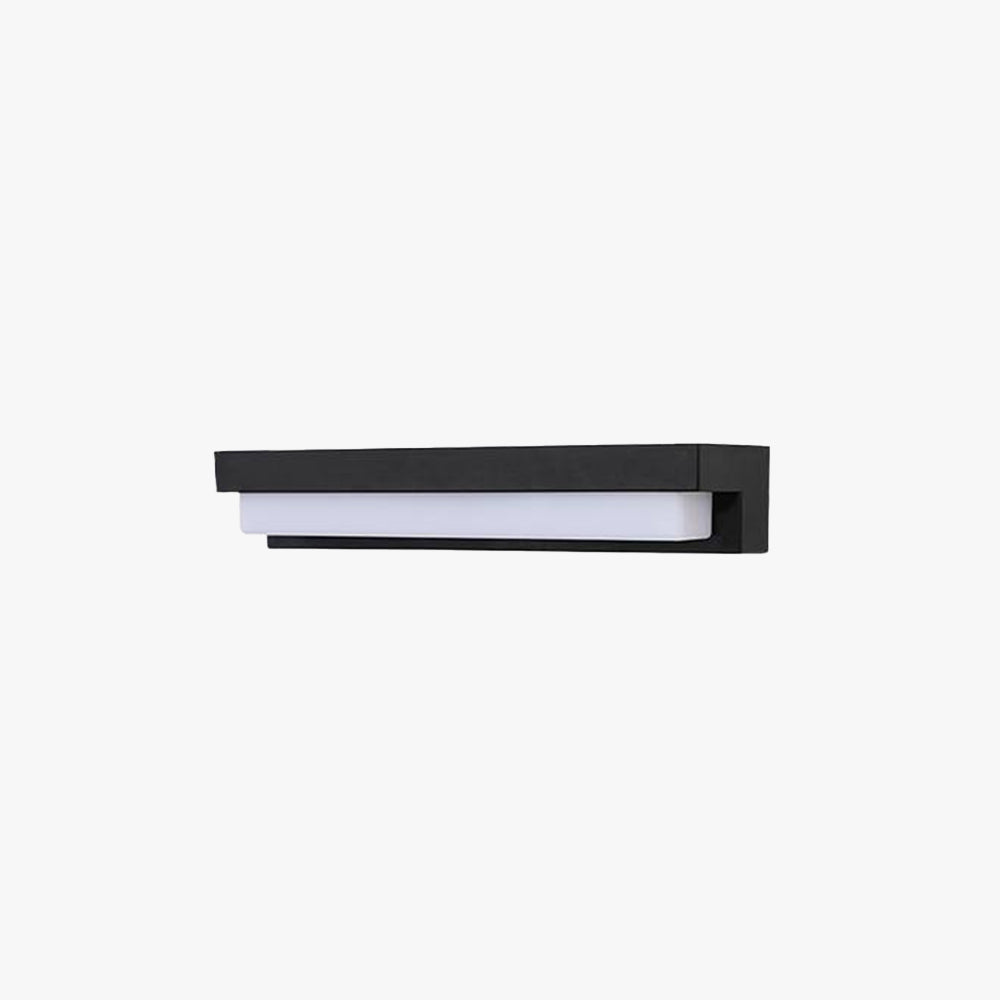 Ray minimalistinen lineaarinen aurinkoenergialla toimiva ulkoseinävalaisin, musta
