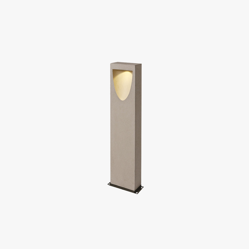 Ray modern utomhusgånglampa i grå sten med reflekterande design